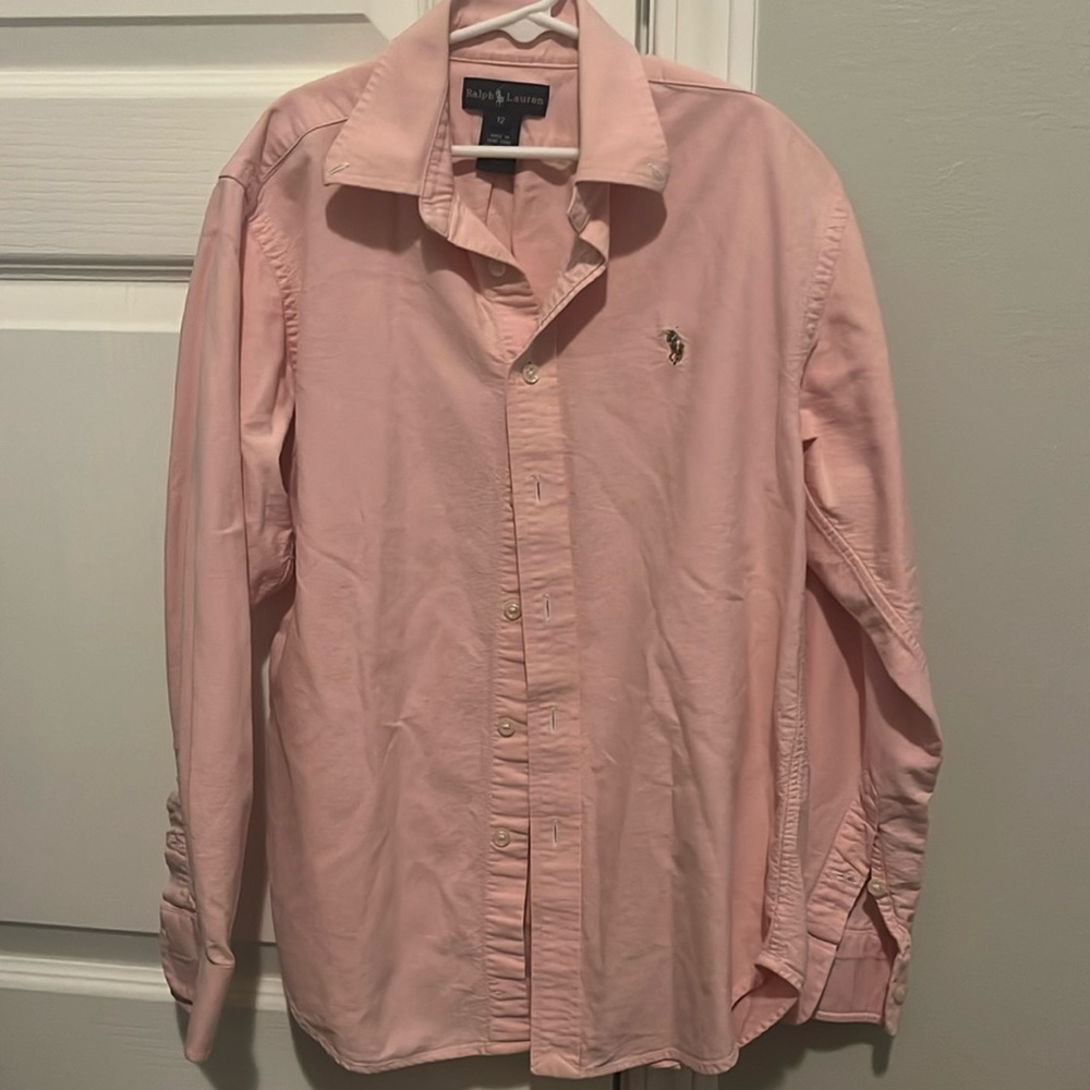 Pink Ralph Lauren Oxford polo